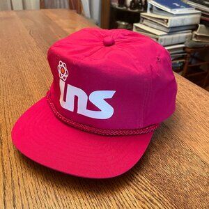 Men's Vintage INS (Nuclear Related) Pink Roped Snapback Baseball Hat Cap